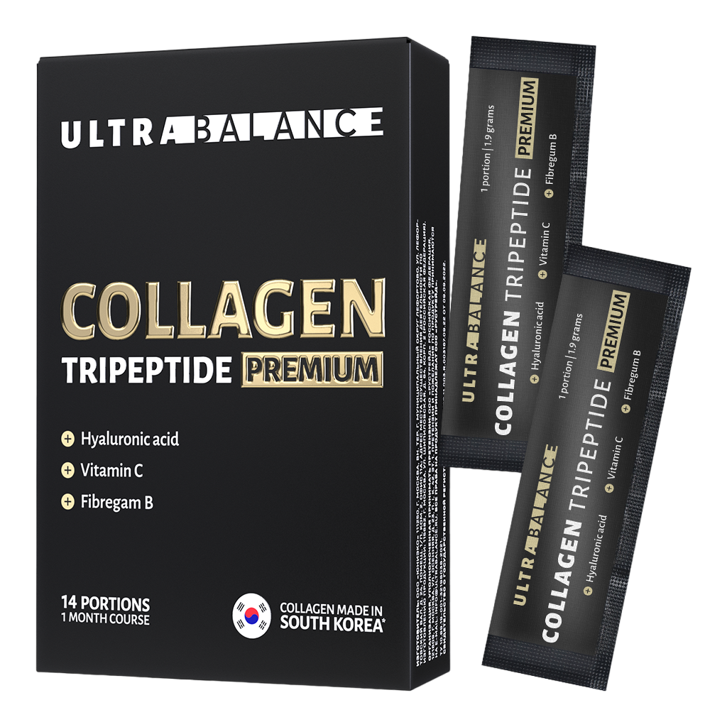 Коллаген Трипептид Премиум UltraBalance Collagen Tripeptide порошок по 1,9  г саше-пакет 14 шт - купить, цена и отзывы, Коллаген Трипептид Премиум  UltraBalance Collagen Tripeptide порошок по 1,9 г саше-пакет 14 шт  инструкция