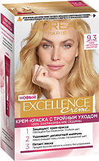Изображение товара Loreal Paris Крем-краска для волос Excellence 9.3 очень светло-русый золотистый 1 шт
