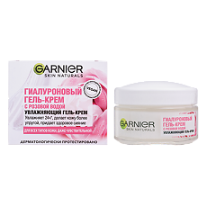 Купить Garnier Skin Naturals Гиалуроновый Гель-крем с розовой водой увлажняет придает сияние для всех типов кожи 50 мл 1 шт цена