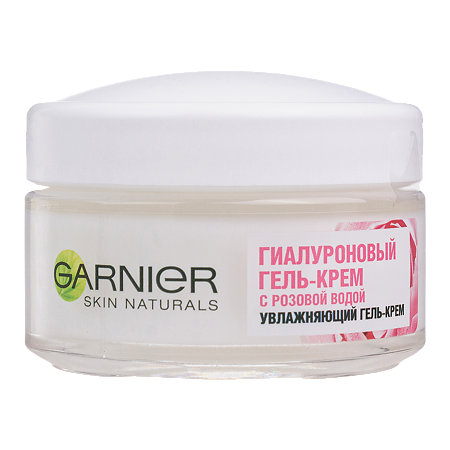 Garnier Skin Naturals Гиалуроновый Гель-крем с розовой водой увлажняет придает сияние для всех типов кожи 50 мл 1 шт