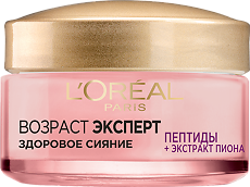 Купить Loreal Paris Возраст Эксперт Крем для лица Здоровое Сияние пептиды+экстракт пиона 50 мл 1 шт цена