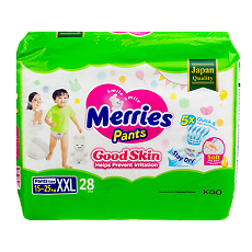 Купить Merries Трусики-подгузники  Good Skin для детей р XXL (15-25 кг) 28 шт цена