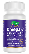 Изображение товара Омега-3+Коэнзим Q10/Omega-3+Coenzyme Q10 мягкие желатиновые капсулы по 0,1 г 30 шт