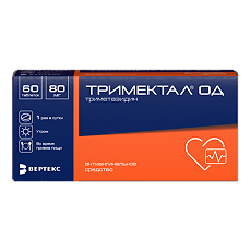 Изображение товара Тримектал ОД таблетки с пролонг высвобождением покрыт.плен.об. 80 мг 60 шт