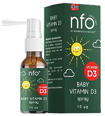 Купить NFO Baby Детский Витамин Д3/Vitamin D3 спрей фл 20 мл 1 шт цена