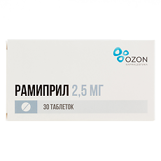 Купить Рамиприл таблетки 2,5 мг 30 шт цена