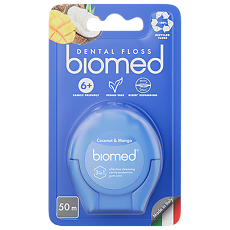 Купить Biomed Комплексная объемная зубная нить с ароматом кокоса и манго 50 м 1 шт цена