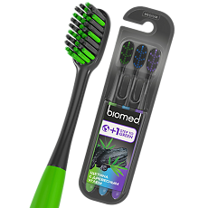 Купить Biomed Набор Зубная щетка Black средняя 3 шт цена