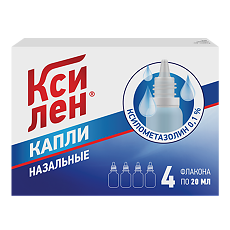 Купить Ксилен капли назальные 0,1 % 20 мл 4 шт цена