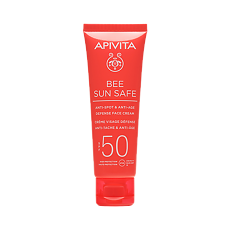 Купить Apivita Bee Sun Safe Солнцезащитный крем для лица против старения и пигментации с морскими водорослями и прополисом SPF50 туба 50 мл 1 шт цена