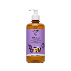 Купить Apivita Mini Bees Маленькие пчелки Детский нежный шампунь с черникой и медом 500 мл 1 шт цена