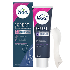 Купить Veet Expert Крем для депиляции для всех типов кожи 100 мл 1 шт цена