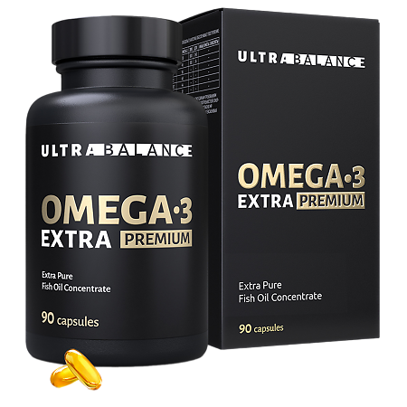 Изображение товара Omega-3 Extra Premium UltraBalance жирные кислоты 1620 мг 90 капсул