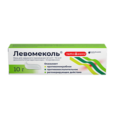 Изображение товара Левомеколь мазь для наружного применения 40 мг/г+7,5 мг/г 10 г 1 шт