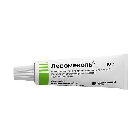Левомеколь мазь для наружного применения 40 мг/г+7,5 мг/г 10 г 1 шт