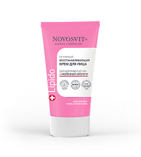 Купить Novosvit Lipido Крем для лица активный восстанавливающий с дигидрокверцетином и молочной кислотой для сухой и очень сухой кожи туба 50 мл 1 шт цена