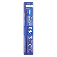 Купить R.O.C.S. PRO Зубная щетка Whitening средняя 1 шт цена