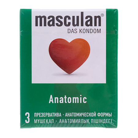 Изображение товара Презервативы Masculan Anatomic 3 шт — надежная защита и максимальный комфорт