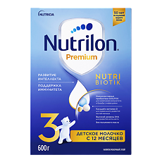 Купить Nutricia Нутрилон 3 Premium NutriBiotik Детское молочко с 12 мес 600 г 1 шт цена