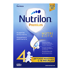 Купить Nutricia Нутрилон 4 Premium NutriBiotik Детское молочко с 18 мес 600 г 1 шт цена