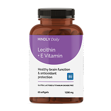 Купить MINDLY Daily Лецитин+Витамин Е/Lecithin+E vitamin мягкие желатиновые капсулы массой 1810 мг 60 шт цена