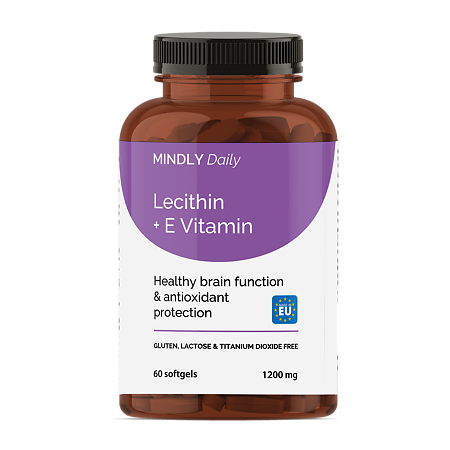 MINDLY Daily Лецитин+Витамин Е/Lecithin+E vitamin мягкие желатиновые капсулы массой 1810 мг 60 шт
