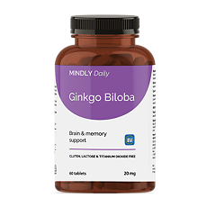 Купить MINDLY Daily Гинкго Билоба/Ginkgo Biloba таблетки по 750 мг 60 шт цена