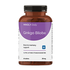 Купить MINDLY Daily Гинкго Билоба/Ginkgo Biloba таблетки по 750 мг 60 шт цена