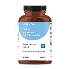 Купить MINDLY Daily Кальций,магний,цинк и витамин D3/Calcium,Magnesium,Zinc&Vitamin D3 таблетки массой 2340 мг 60 шт цена