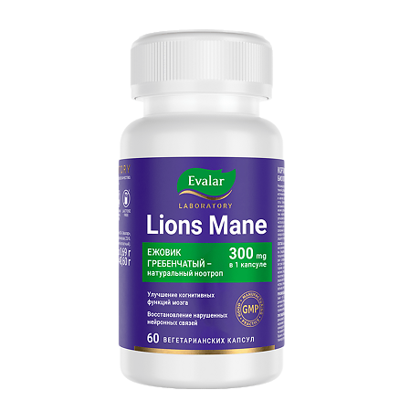 Ежовик гребенчатый/Lion’s mane 300 мг капсулы по 0,5 г 60 шт