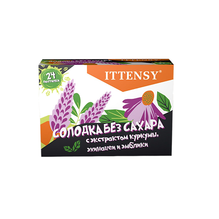 ИТТЕНСИ Солодка без сахара пастилки массой 2,5 г 24 шт
