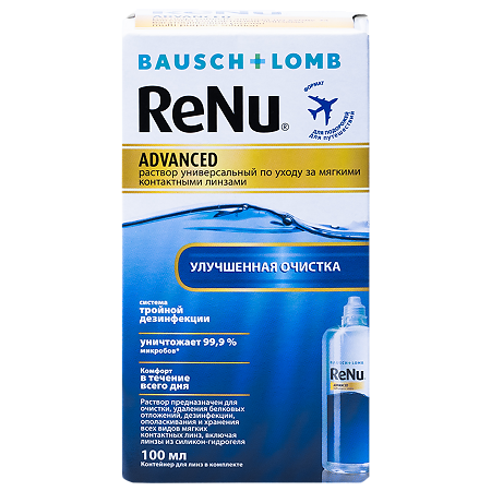 Renu Advanced раствор для линз универсальный 100 мл 1 шт