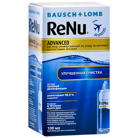 Renu Advanced раствор для линз универсальный 100 мл 1 шт