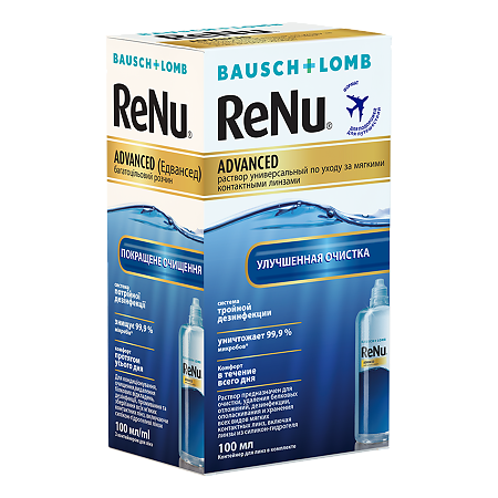 Renu Advanced раствор для линз универсальный 100 мл 1 шт