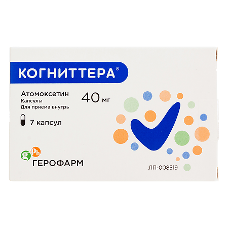 Когниттера капсулы 40 мг 7 шт