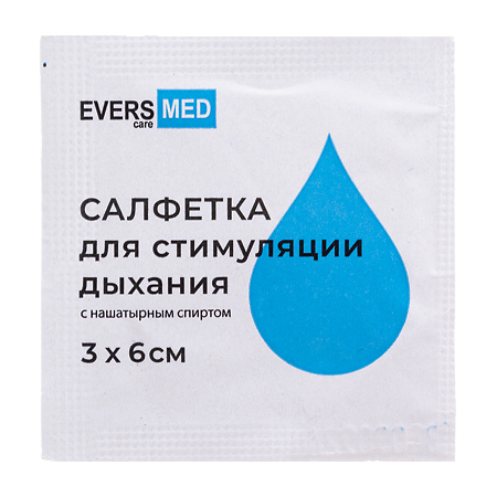 Салфетка для стимуляции дыхания Эвтекс 3 см х 6 см 1 шт