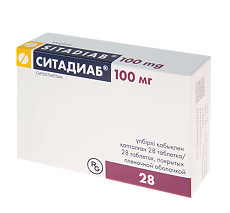 Купить Ситадиаб таблетки покрыт.плен.об. 100 мг 28 шт цена