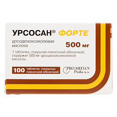Купить Урсосан Форте таблетки покрыт.плен.об. 500 мг 100 шт цена