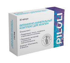 Купить PILULI Витаминно-минеральный комплекс для мужчин капсулы массой 775 мг 30 шт цена