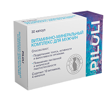 Купить PILULI Витаминно-минеральный комплекс для мужчин капсулы массой 775 мг 30 шт цена