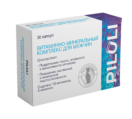 PILULI Витаминно-минеральный комплекс для мужчин капсулы массой 775 мг 30 шт