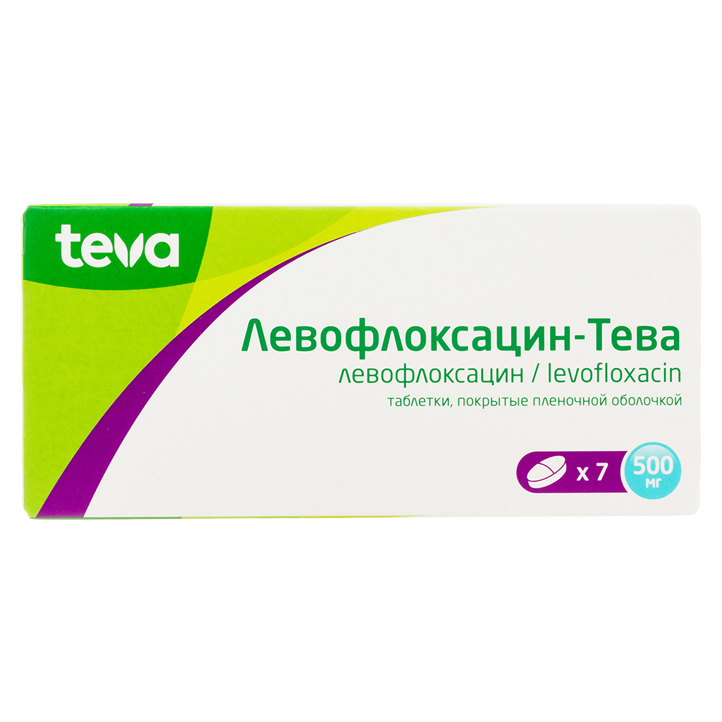 Левофлоксацин-Тева таблетки покрыт.плен.об. 500 мг 7 шт. - , цена .