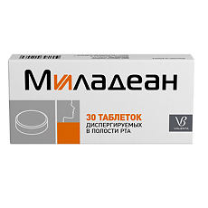 Изображение товара Миладеан таблетки диспергируемые в полости рта 3 мг+5 мг 10 мл 30 шт