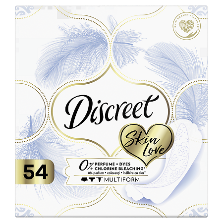 Discreet Прокладки ежедневные Skin Love Multiform 54 шт
