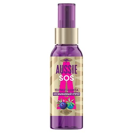 Aussie SOS Спрей-термозащита для сухих и поврежденных волос с тасманским перцем 100 мл 1 шт