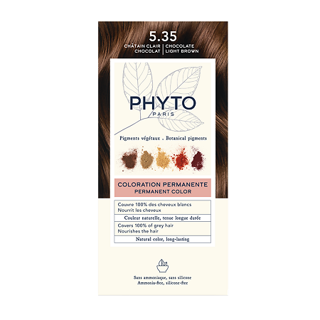 Phyto Color Крем-краска для волос шоколадный светлый шатен тон 5.35 1 шт