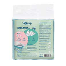 Купить Пеленки гелевые VitaVet Care с ароматом жасмина для домашних животных 60 х 60 см 12 шт цена