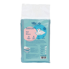 Купить Пеленки впитывающие VitaVet с фиксирующими полосками для домашних животных 60 х 40 см 12 шт цена