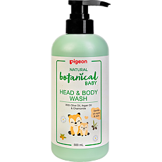 Купить Pigeon Гель для купания и мытья головы и тела Natural Botanical Baby Head & Body Wash 500 мл 1 шт цена