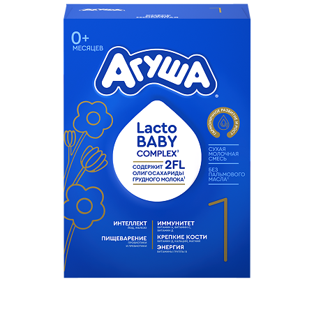 Агуша 1 Сухая молочная смесь Lacto Baby complex с 0+ мес 550 г 1 шт